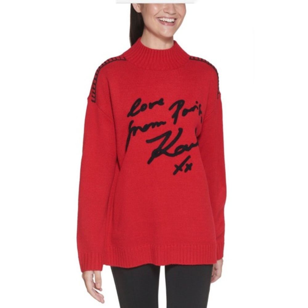 Love From Paris High-Neck Sweater Karl Lagerfeld